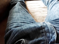 My cock throbbing in my jeans