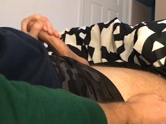 Mouth-Watering Man Sausage being Rubbed in the Morning. Onanism for Breakfast.