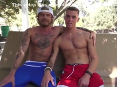 Muscle twink anal sex with facial