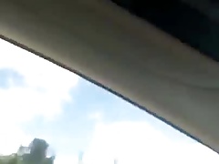 Tranny Girl Films Her Rock Hard Stiffy While Driving