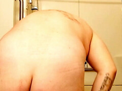 Drying off in my bathroom