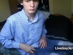 Big dicked teen playing after school
