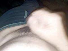 Masturbating by cock with cumshot