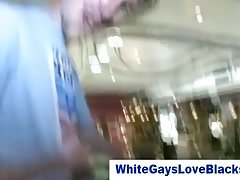 Interracial sex loving white guy gets a blowjob from black guy