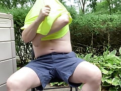 Daddy fww787 edging and masturbating outside