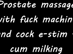 Guts rubdown with shag machine and stiffy e-stim - jizm fapping