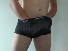 British fellow sagging and jism in undergarments