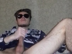 Faggot Guy Wanking Manhood and Bellowing Firm