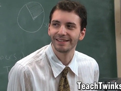 Insane schoolteacher Wade Warren ass fucking breeds schoolgirl Justin Giles