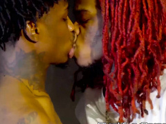 Ebony jock Dreezy Long is up to no good again as he seduces his bicurious friend