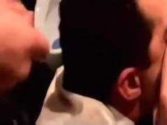Gay group sex in public bathroom