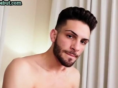 Pierced And Inked Skinny Stud Wanks Cock And Cums On Casting