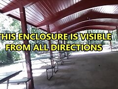 Risky Stupid JO in Very Visible Park Picnic Enclosure August 2016