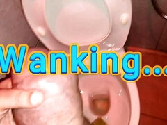 Wanking in toilet