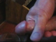Jerking off into a wine glass