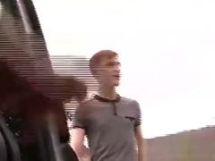 UK twinks spitroasting scottish lad