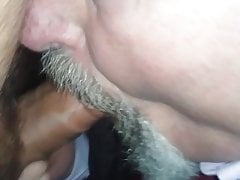 Mature gay gently sucks my hard dick