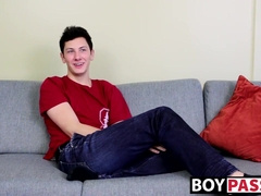 Nice twinkie jacks off after open minded dialogue