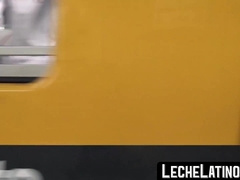 LecheLatinos.com - Tattooed Latino's hard, raw threesome fuck with two hung tops