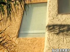 Skinny gay twink bent over and ravaged after dick sucking