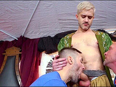 Fetish fellows have a 3some with handballing thrown in the mix