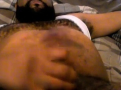 Me Displaying Off Fur Covered Torso And Stomach While Tugging Off