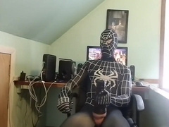 Spiderman shoots a huge load