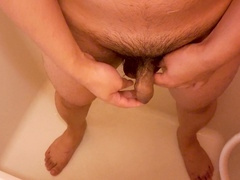 Uncircumcised, urinate, uncut dick
