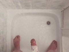 My Cum shot on shower. Wytrysk pod prysznicem.