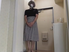 Japanese crossdresser spanking myself