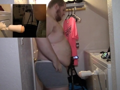 Corn Fed Fat Boy Pounds Fleshlight Pussy With Rough Thrusts