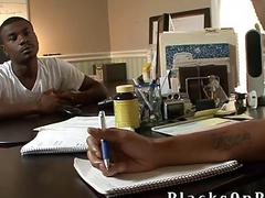 Black bros invite this guy for a gay threesome