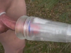 Kumwithme outdoors, fleshlight flip drains my rigid pipe
