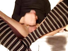 Cumming in socks in slow motion