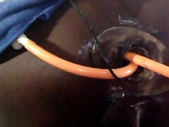 Bouquet of butt plugs and a vibrator gaping his hole