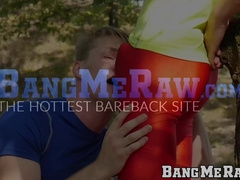 Skinny Brad Kalvo gets sucked by Jackson Fillmore outdoor