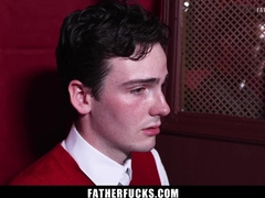 Priest Providing Decent Penalty to The Naughty Catholic Dude - Fatherfucks