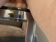 Railing a hefty shaft while encaged.