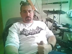 Fat guy watching porn
