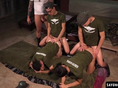 Felix Bonnet joins the army of sex addict with Sergeant Joris Leonard