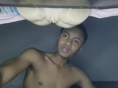 Thrashing my toy until climax