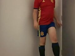 Spain soccer kit wanking