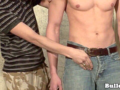 Bigdick three way scallys jerking fountains of spunk