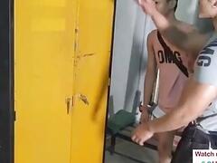 Big cock Asian guy fucked a guy he met at his gym club.