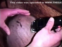 Bound slave shaved bald