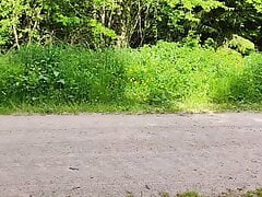 Cum on park bench almost caught