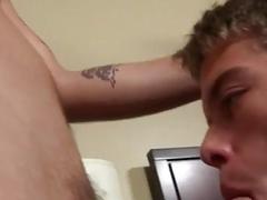 Handsome young gay men take turns sucking each other off