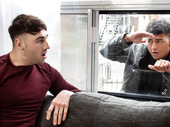 Two guys enjoy their chance fucking session