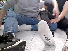 2 nubile stud nuzzle FEET AND MAKE A LOT OF CUM