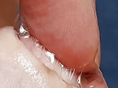 Close up precum play